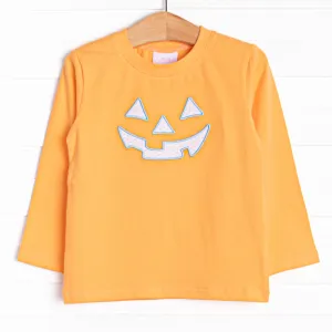 Cozy Carving Applique Top, Orange