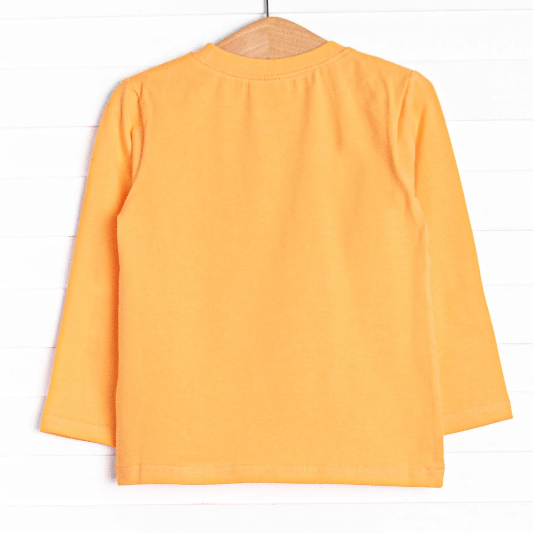 Cozy Carving Applique Top, Orange