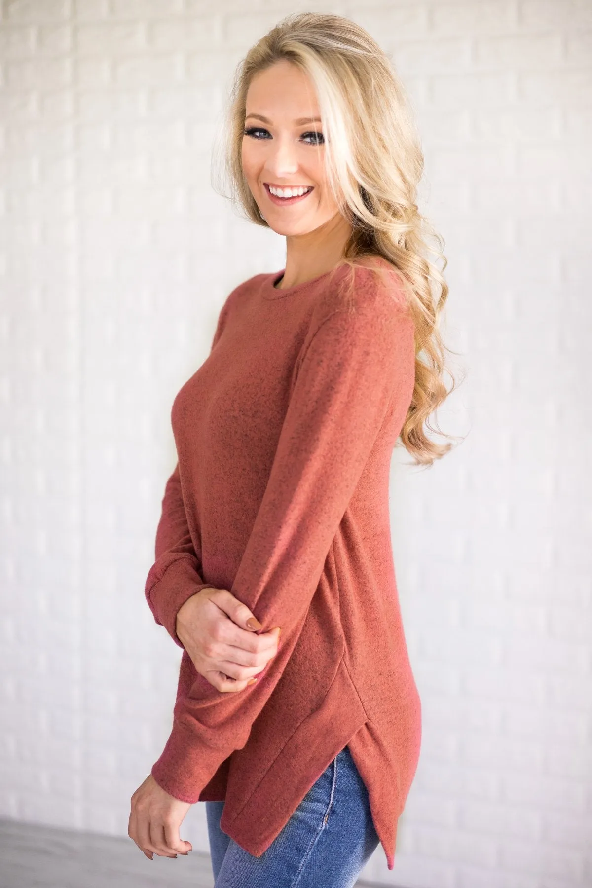 Cozy Up Top - Speckled Mauve
