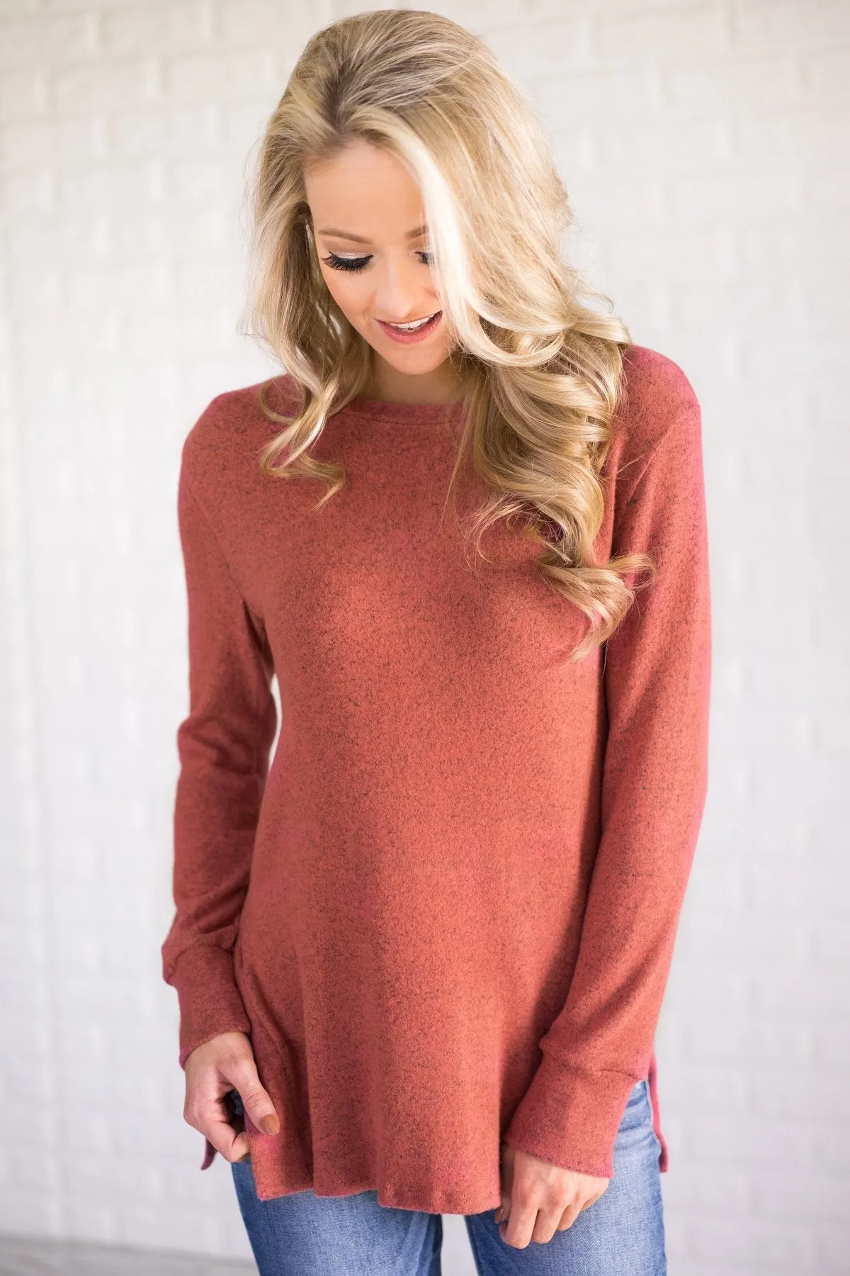Cozy Up Top - Speckled Mauve