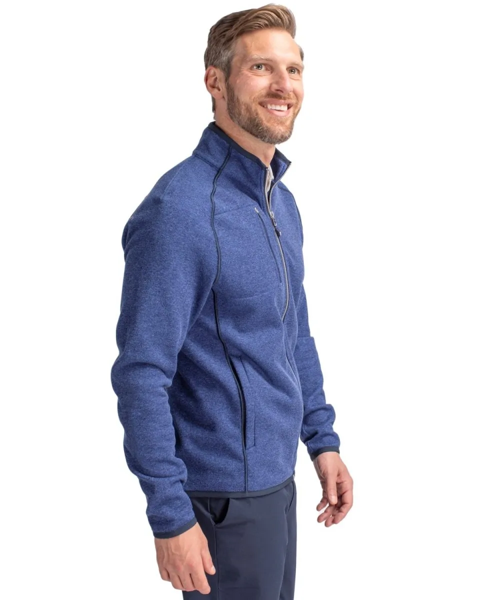 Cutter & Buck Men's Mainsail Sweater-Knit Full Zip Jacket