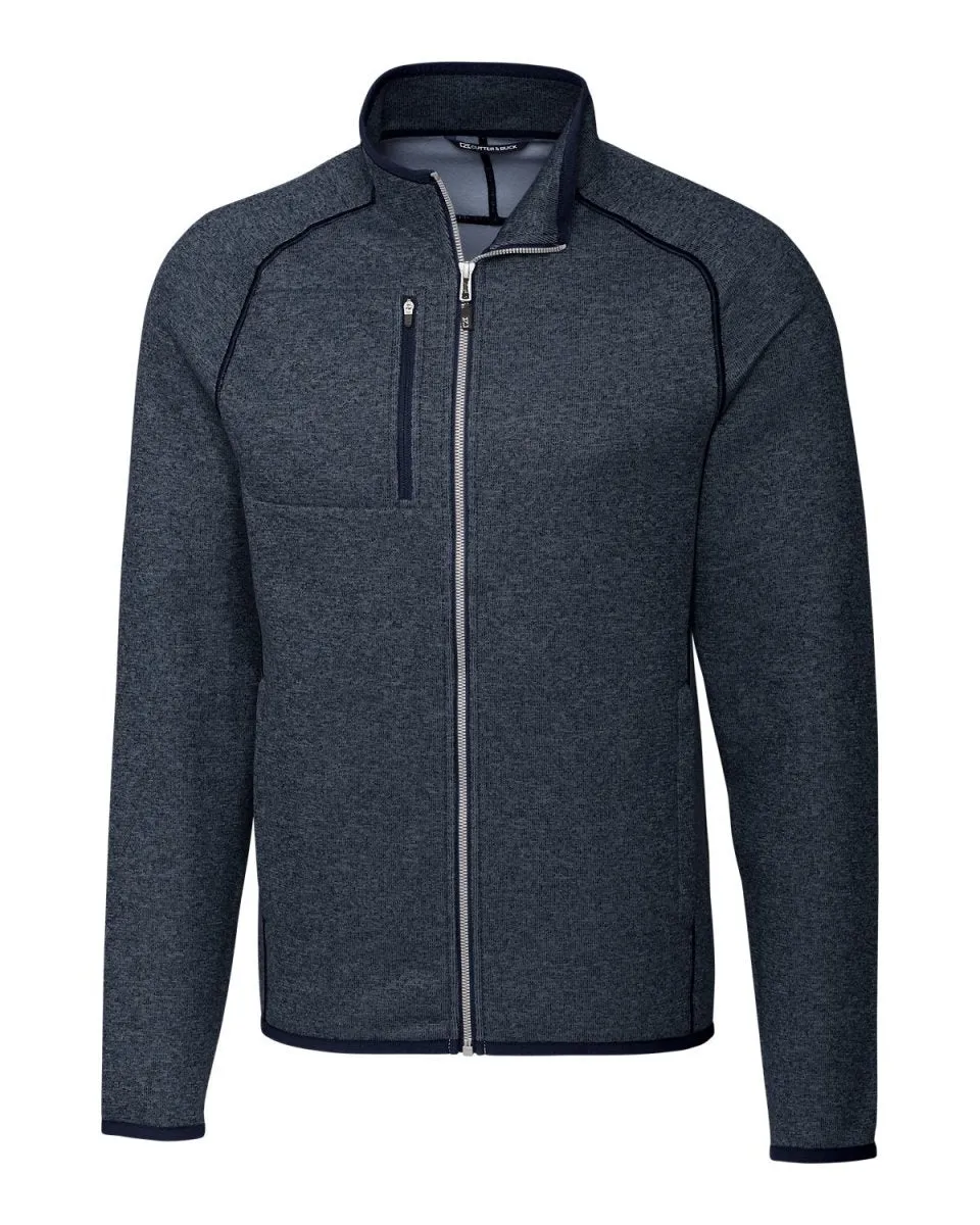 Cutter & Buck Men's Mainsail Sweater-Knit Full Zip Jacket