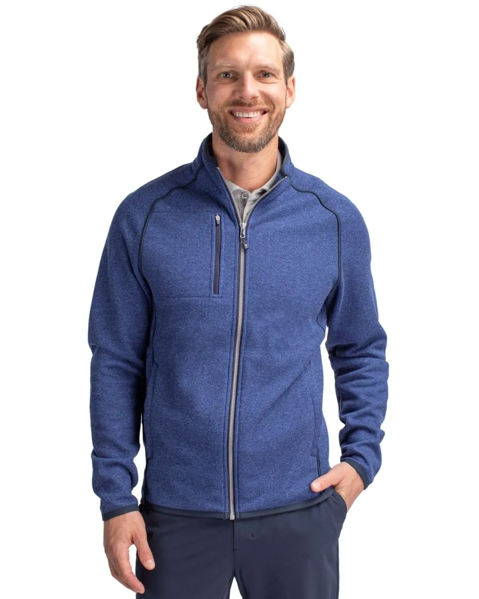 Cutter & Buck Men's Mainsail Sweater-Knit Full Zip Jacket