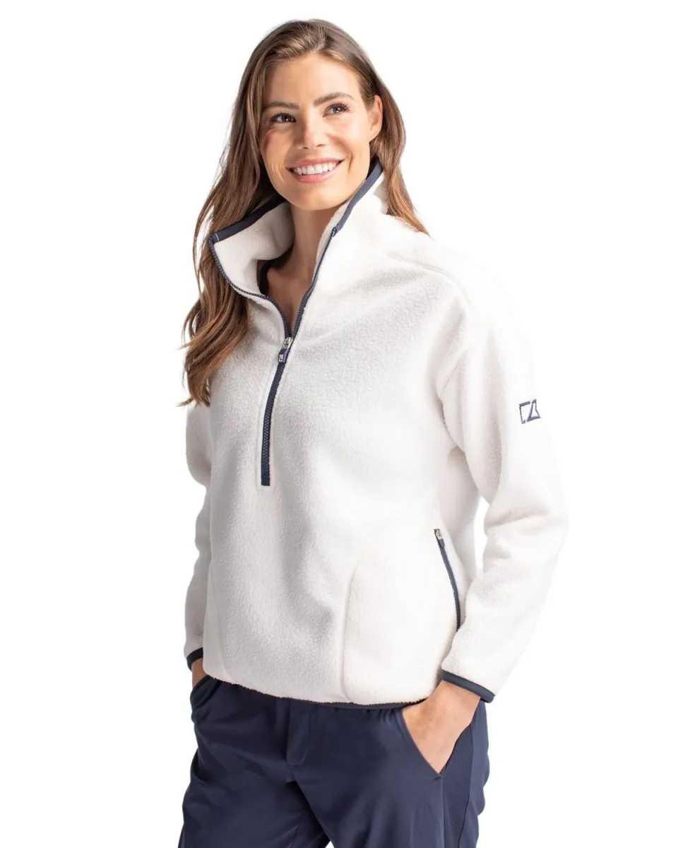 Cutter & Buck Women's Cascade Eco Sherpa Fleece Pullover Jacket