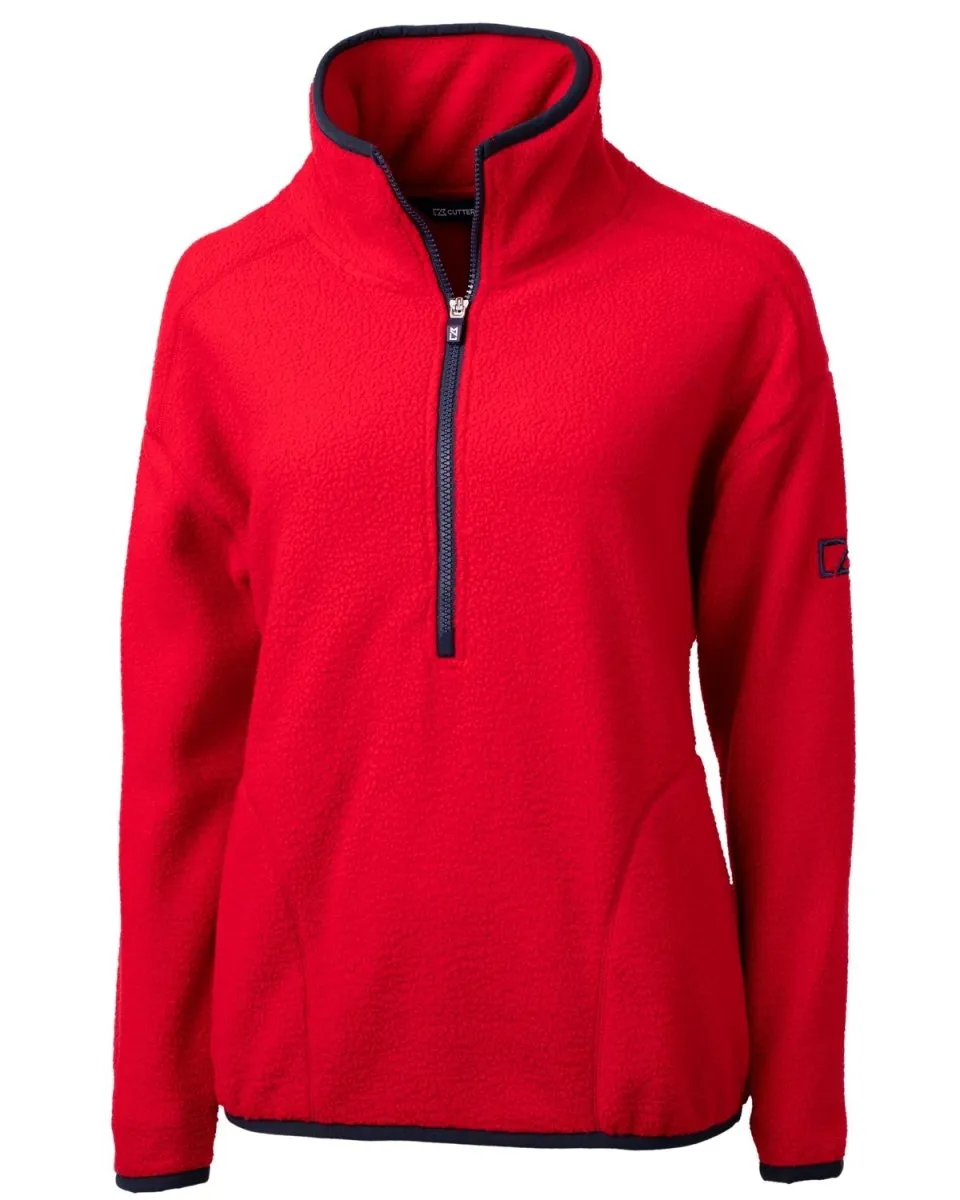 Cutter & Buck Women's Cascade Eco Sherpa Fleece Pullover Jacket