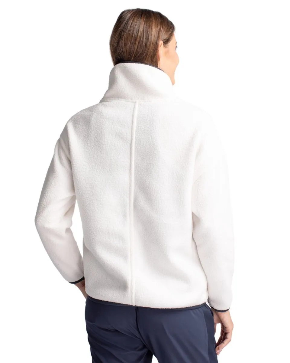 Cutter & Buck Women's Cascade Eco Sherpa Fleece Pullover Jacket