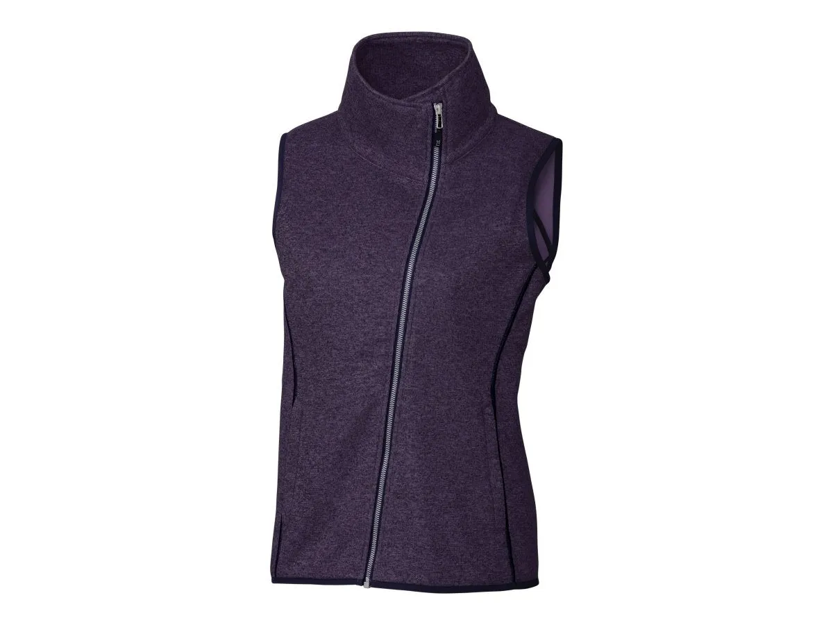 Cutter & Buck Women's Mainsail Sweater-Knit Full Zip Vest