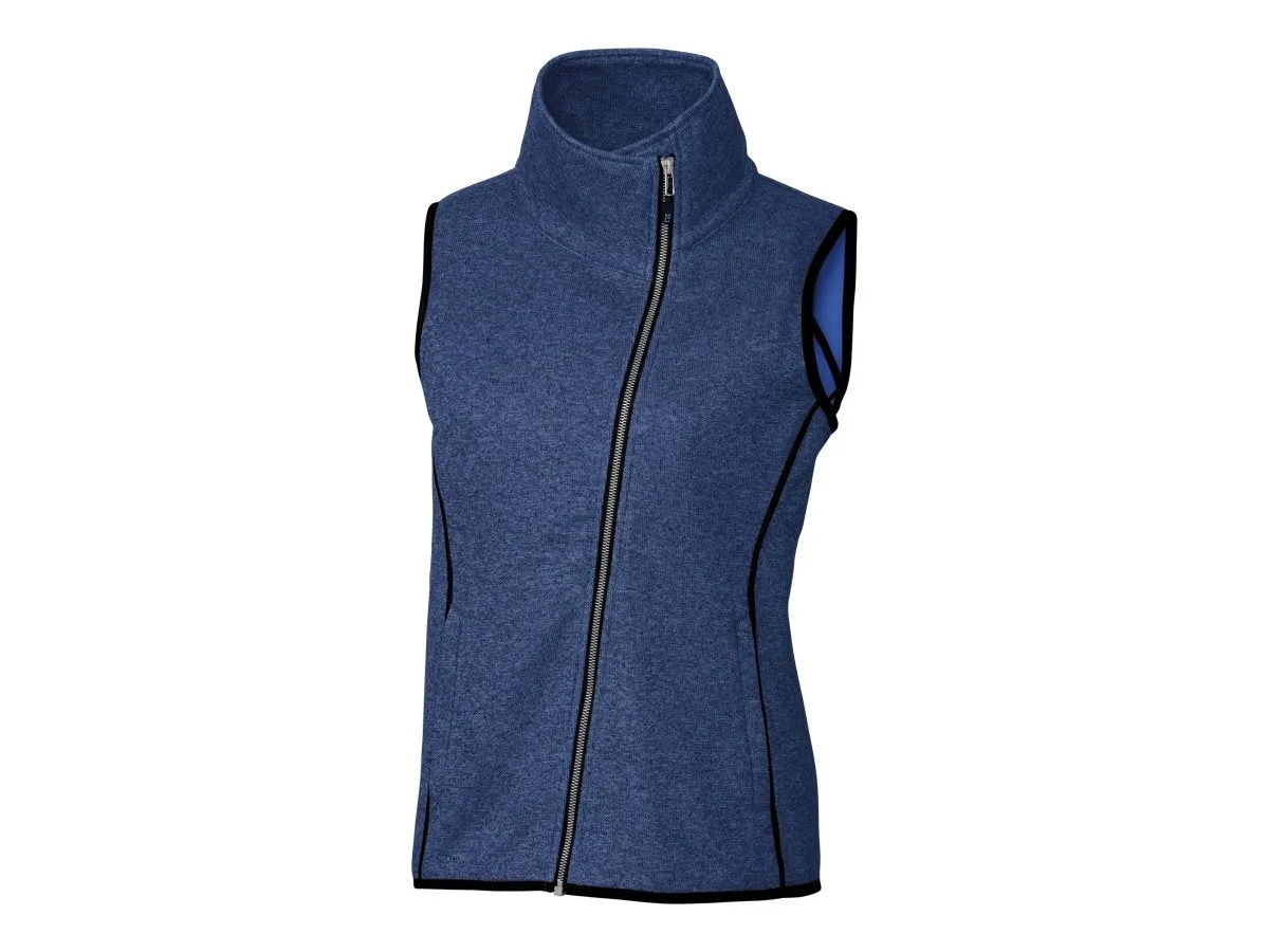 Cutter & Buck Women's Mainsail Sweater-Knit Full Zip Vest