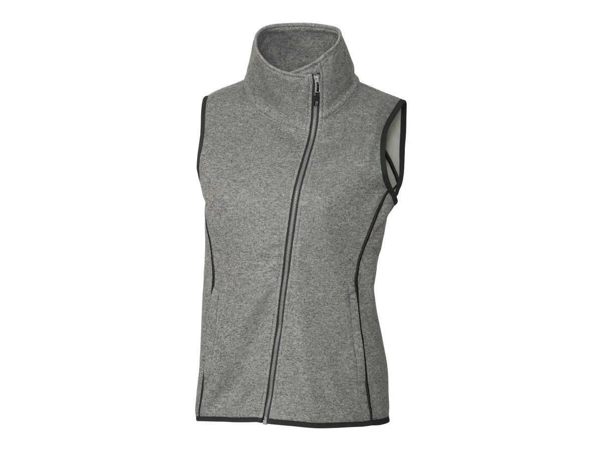 Cutter & Buck Women's Mainsail Sweater-Knit Full Zip Vest
