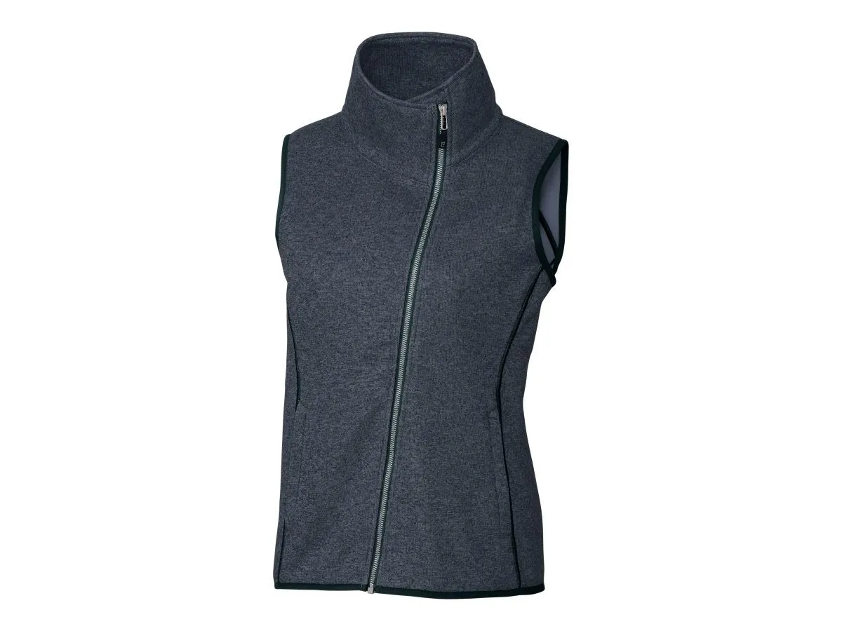 Cutter & Buck Women's Mainsail Sweater-Knit Full Zip Vest