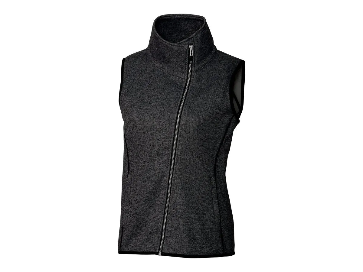 Cutter & Buck Women's Mainsail Sweater-Knit Full Zip Vest