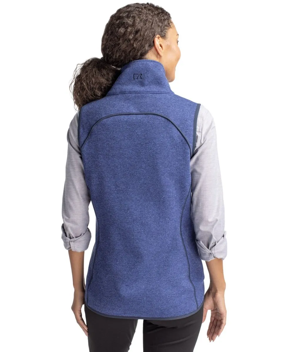 Cutter & Buck Women's Mainsail Sweater-Knit Full Zip Vest