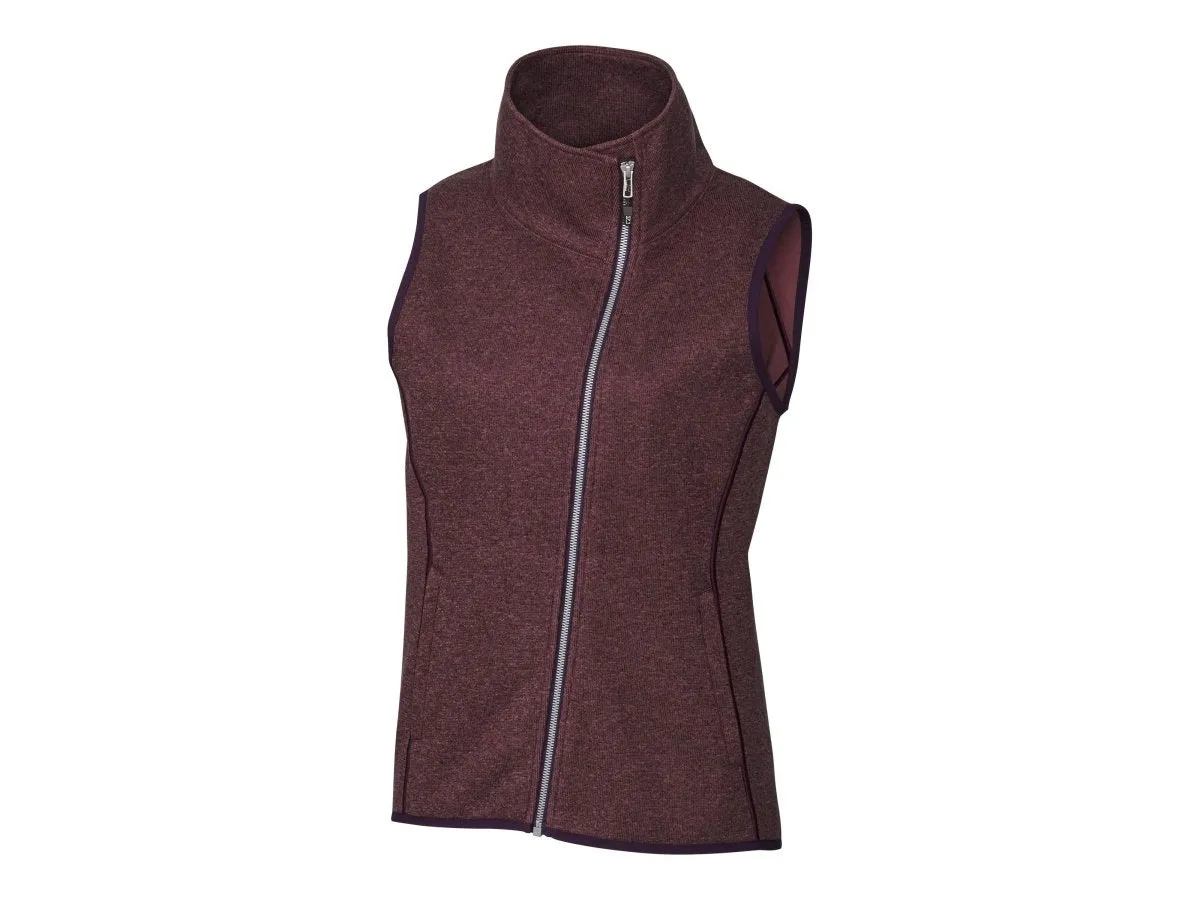 Cutter & Buck Women's Mainsail Sweater-Knit Full Zip Vest