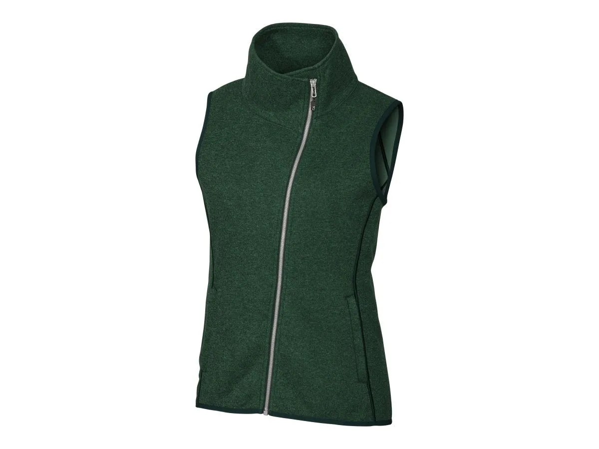 Cutter & Buck Women's Mainsail Sweater-Knit Full Zip Vest
