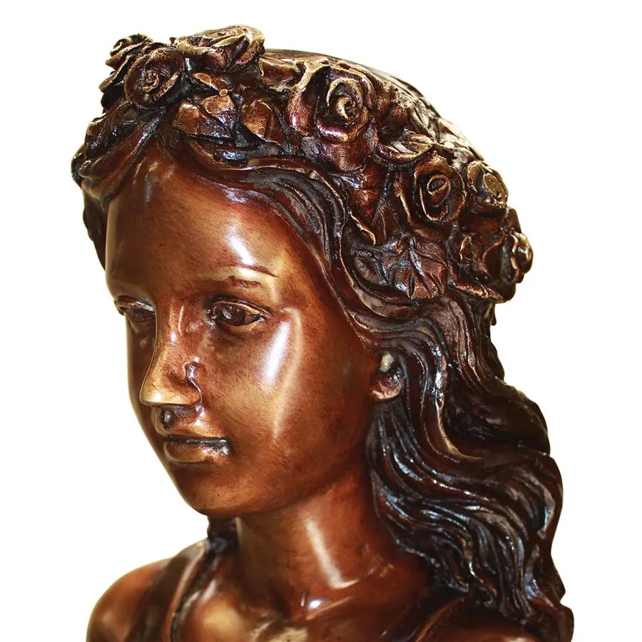 Design Toscano- Leaf Maiden Cast Bronze Garden Statue