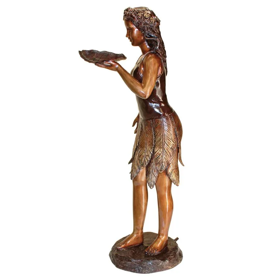 Design Toscano- Leaf Maiden Cast Bronze Garden Statue