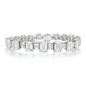 Emerald Cut and Baguette Tennis Bracelet