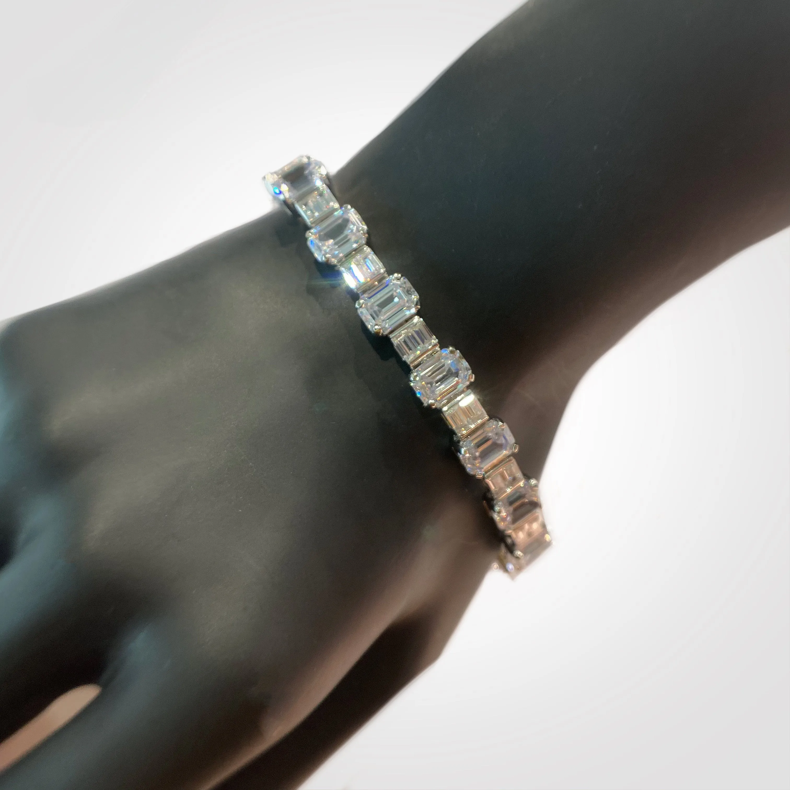 Emerald Cut and Baguette Tennis Bracelet