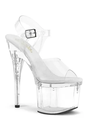 ESTEEM-708 Exotic Sandal | Clear Vinyl