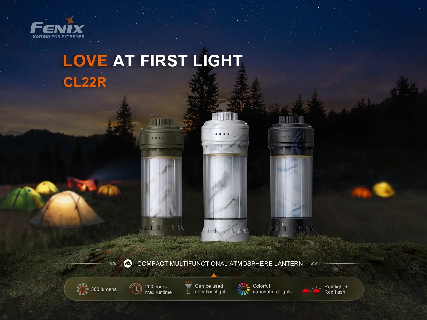 FENIX Rechargeable Lantern CL22R - Green