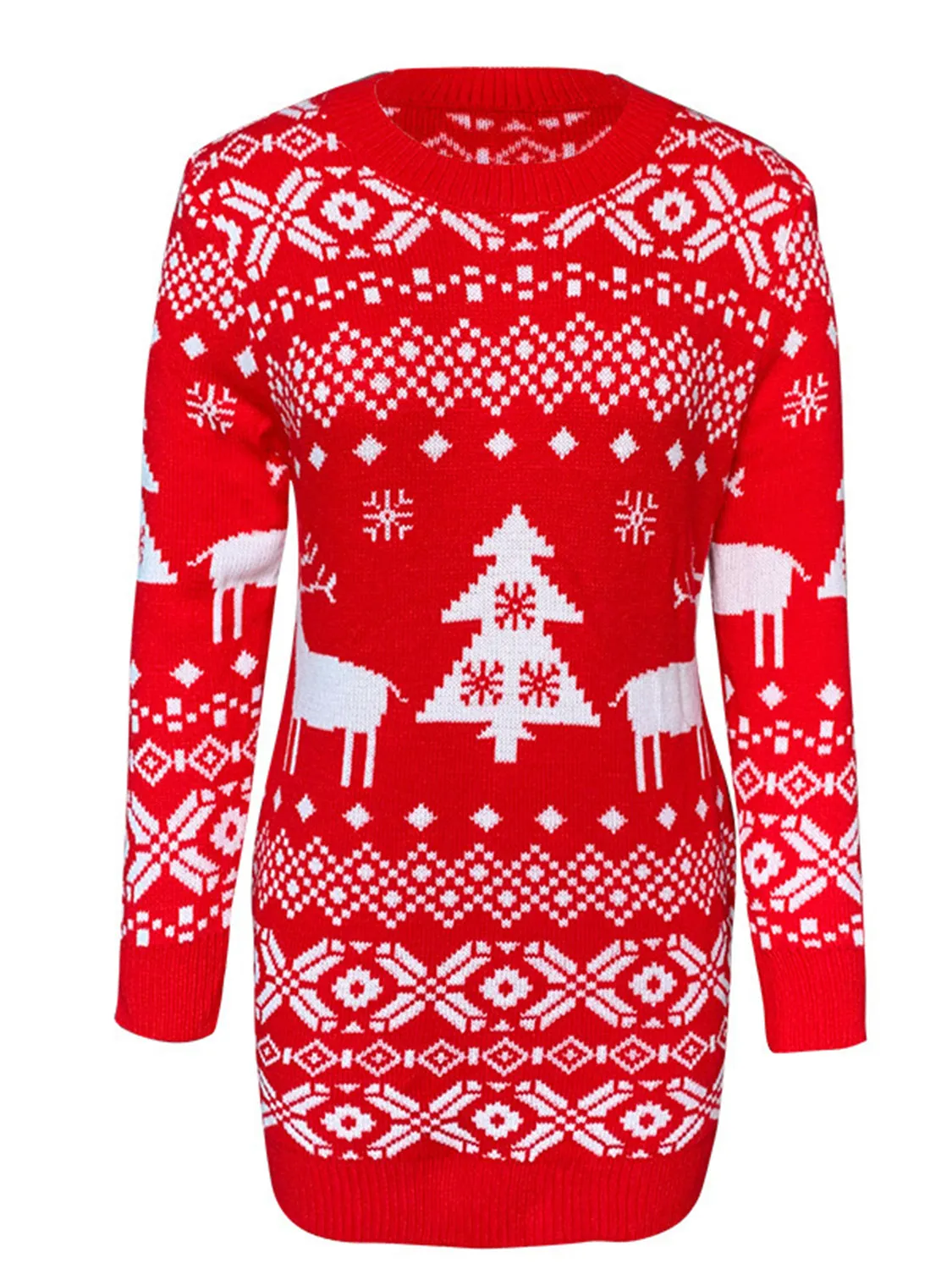 Festive Christmas Mini Sweater Dress/Tunic