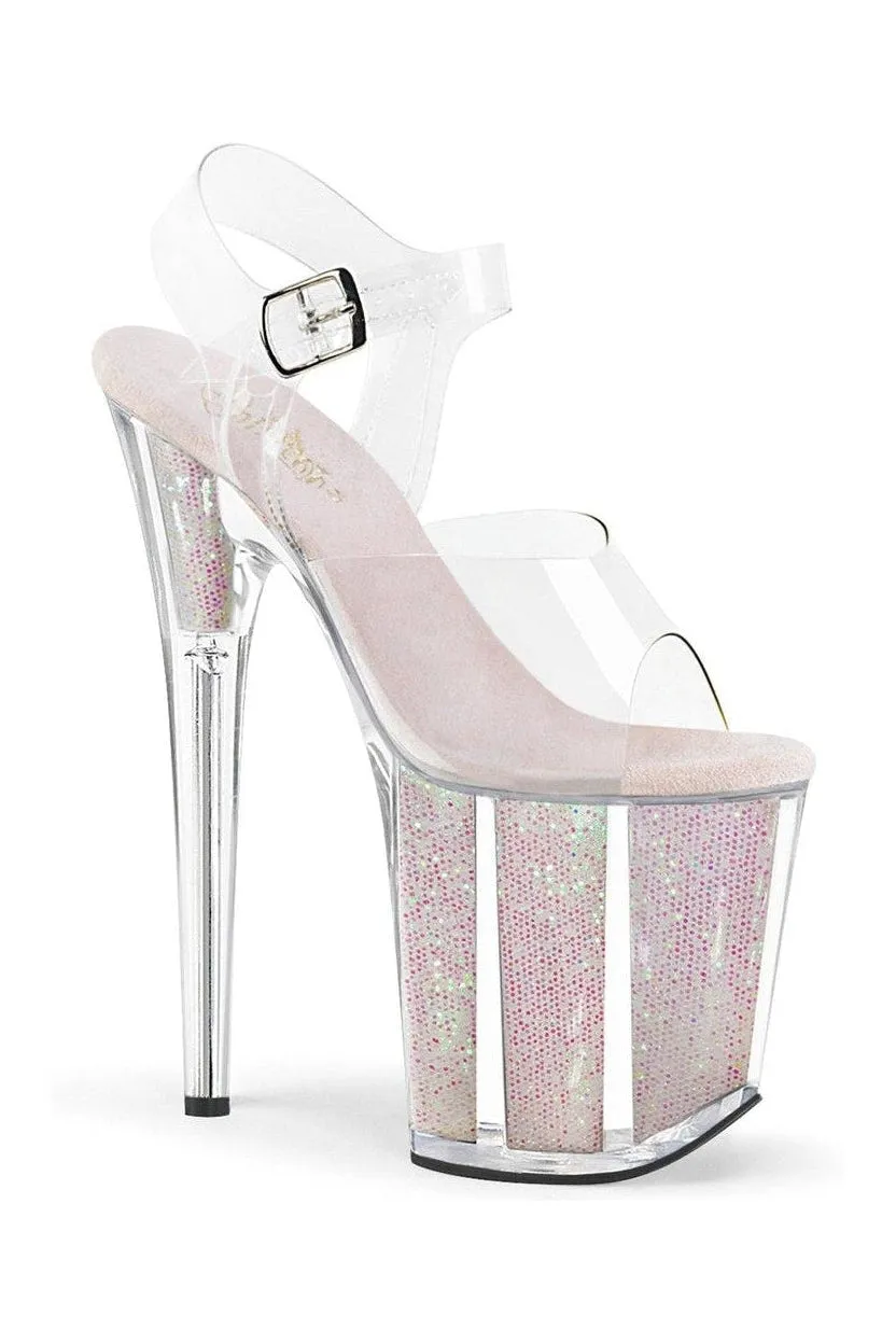 FLAMINGO-808G Exotic Sandal | Clear Vinyl