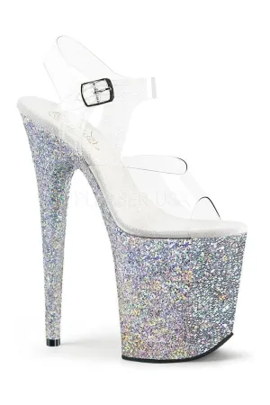 FLAMINGO-808LG Platform Sandal  | Clear Vinyl