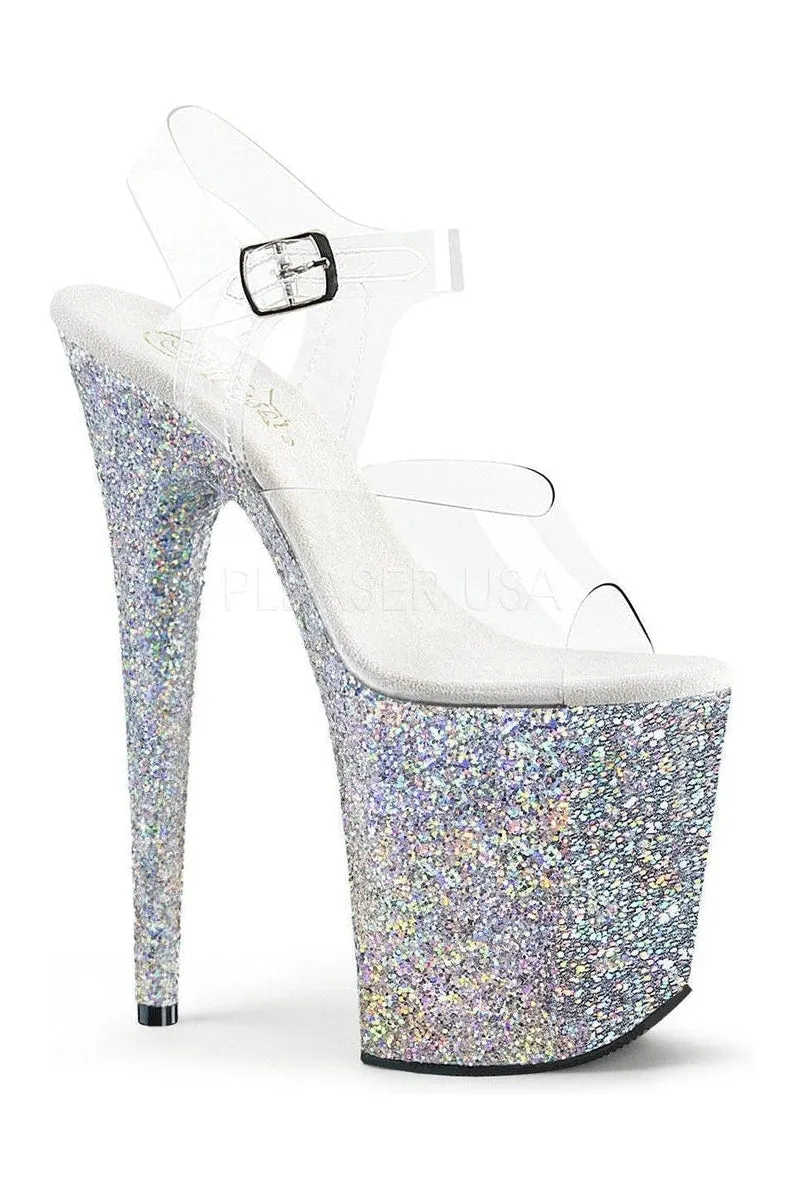 FLAMINGO-808LG Platform Sandal  | Clear Vinyl