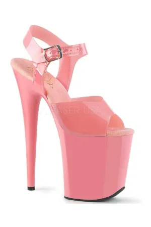 FLAMINGO-808N Platform Sandal | Pink Faux Leather