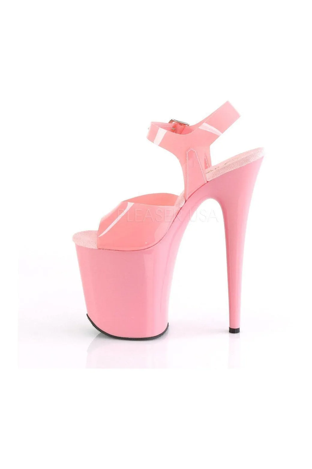 FLAMINGO-808N Platform Sandal | Pink Faux Leather