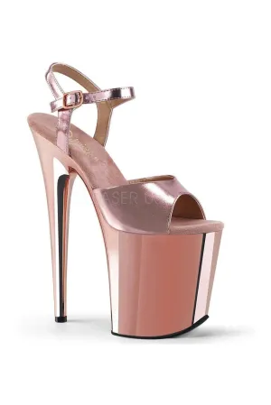 FLAMINGO-809 Platform Sandal  | Rose Gold Faux Leather