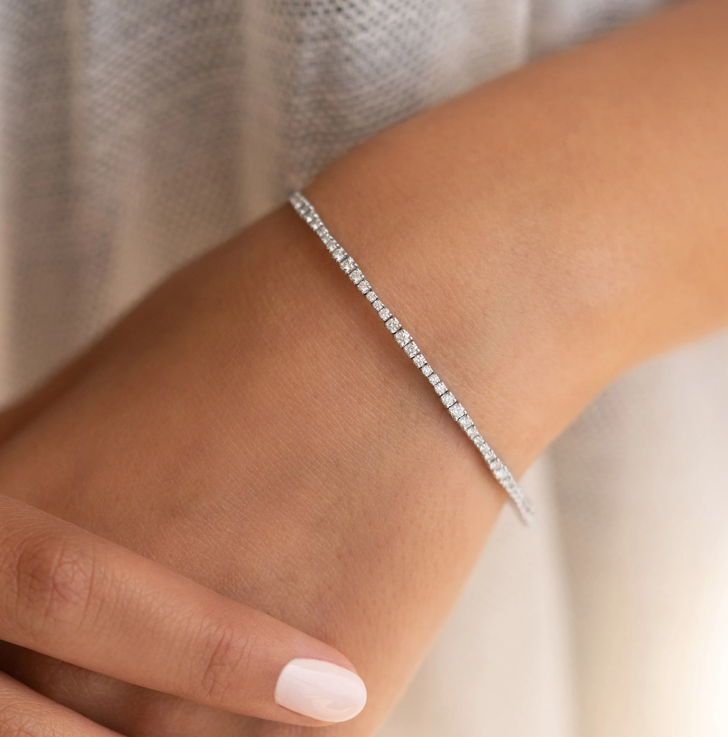 Flexible Diamond Bangle Bracelet (Made to Order)