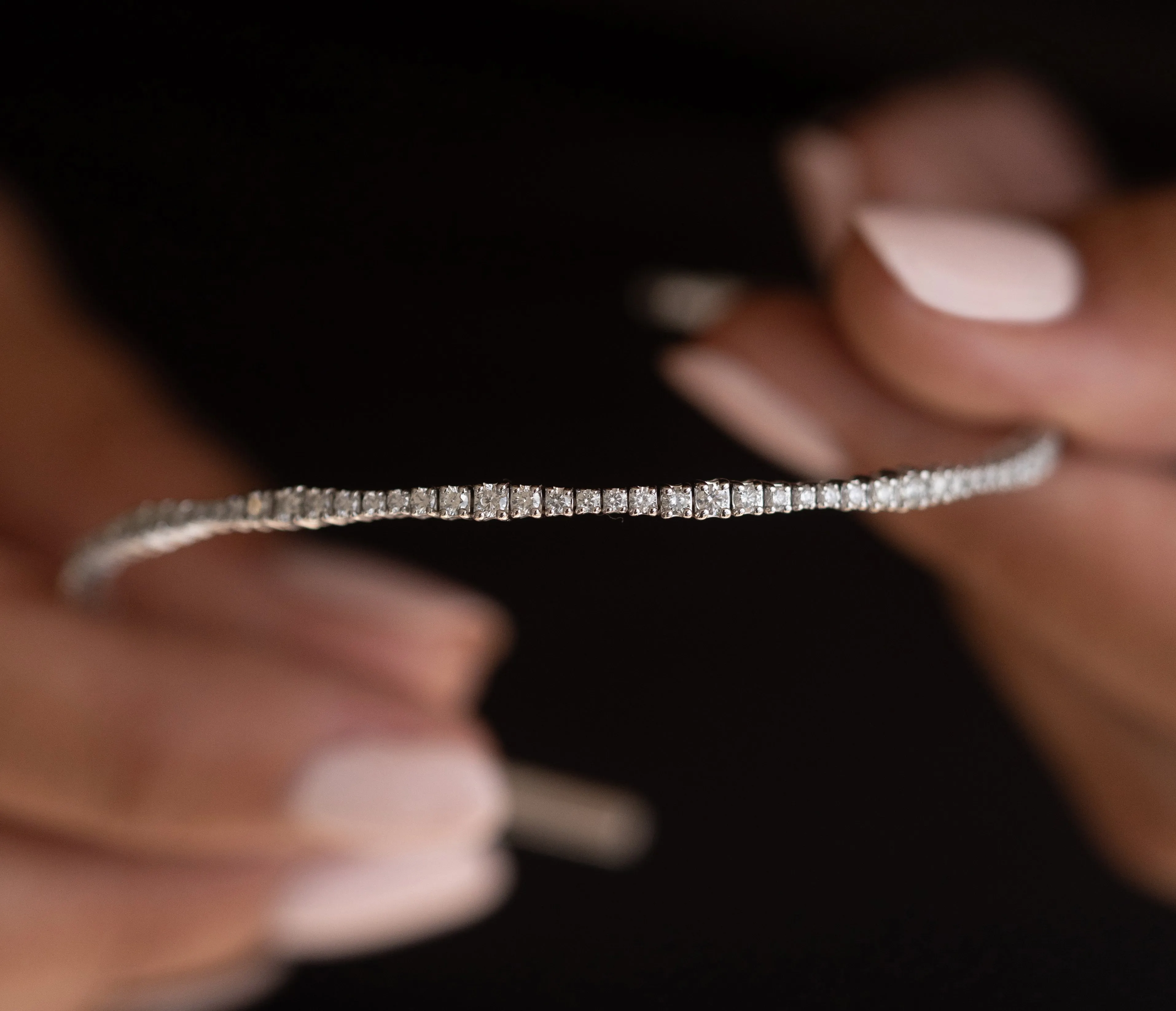 Flexible Diamond Bangle Bracelet (Made to Order)