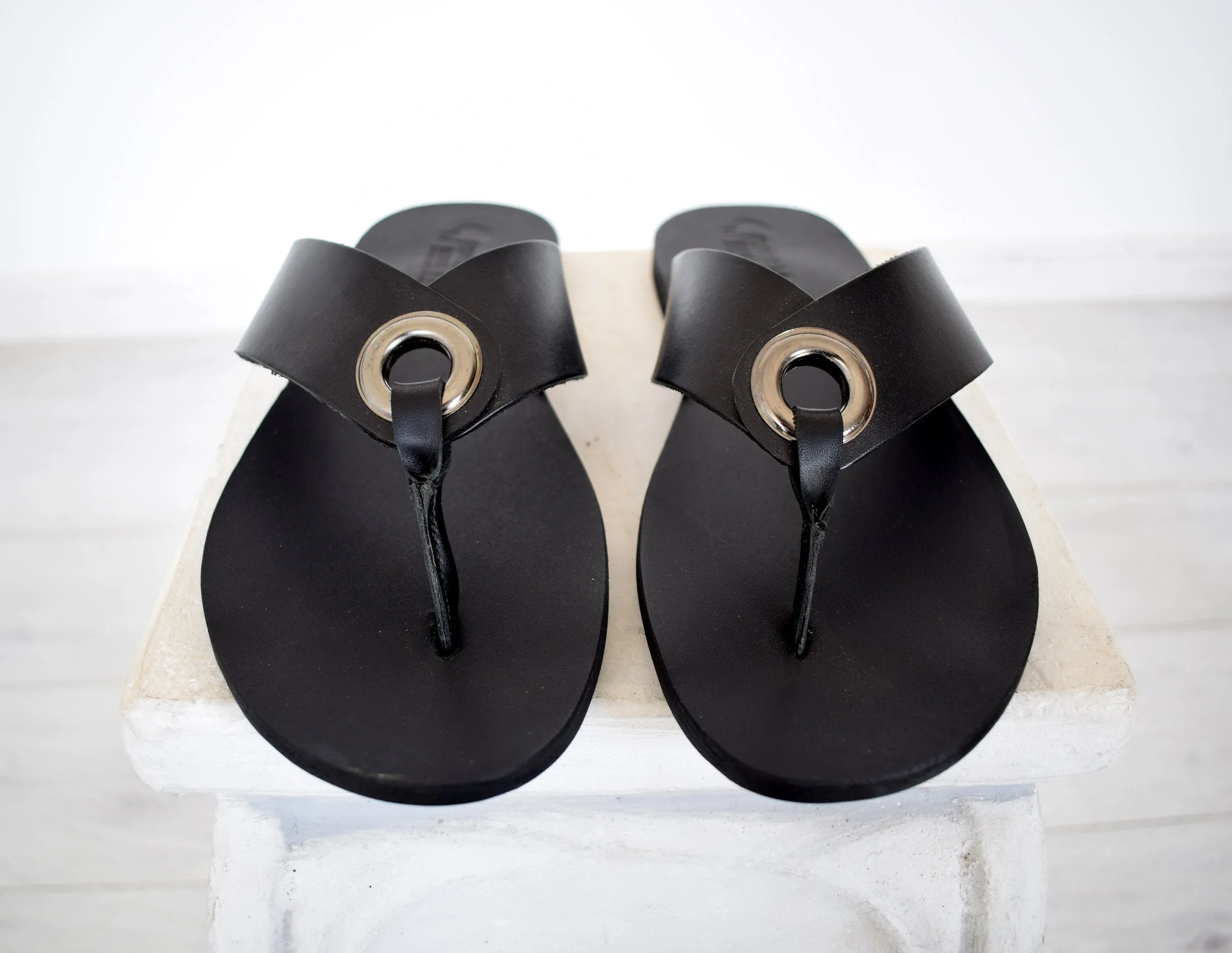 Flip flop Men Leather sandals, Black Color, Gift For Men, Handmade Sparta High Quality Genuine Leather sandals,