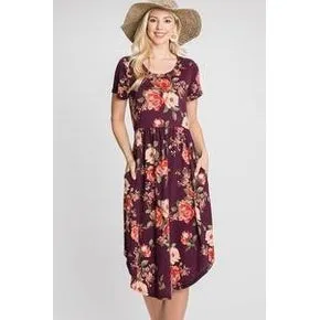 Floral Perfection- Burgundy Floral