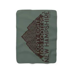 Forty-Eight 4,000 Footers New Hampshire Sherpa Fleece Blanket