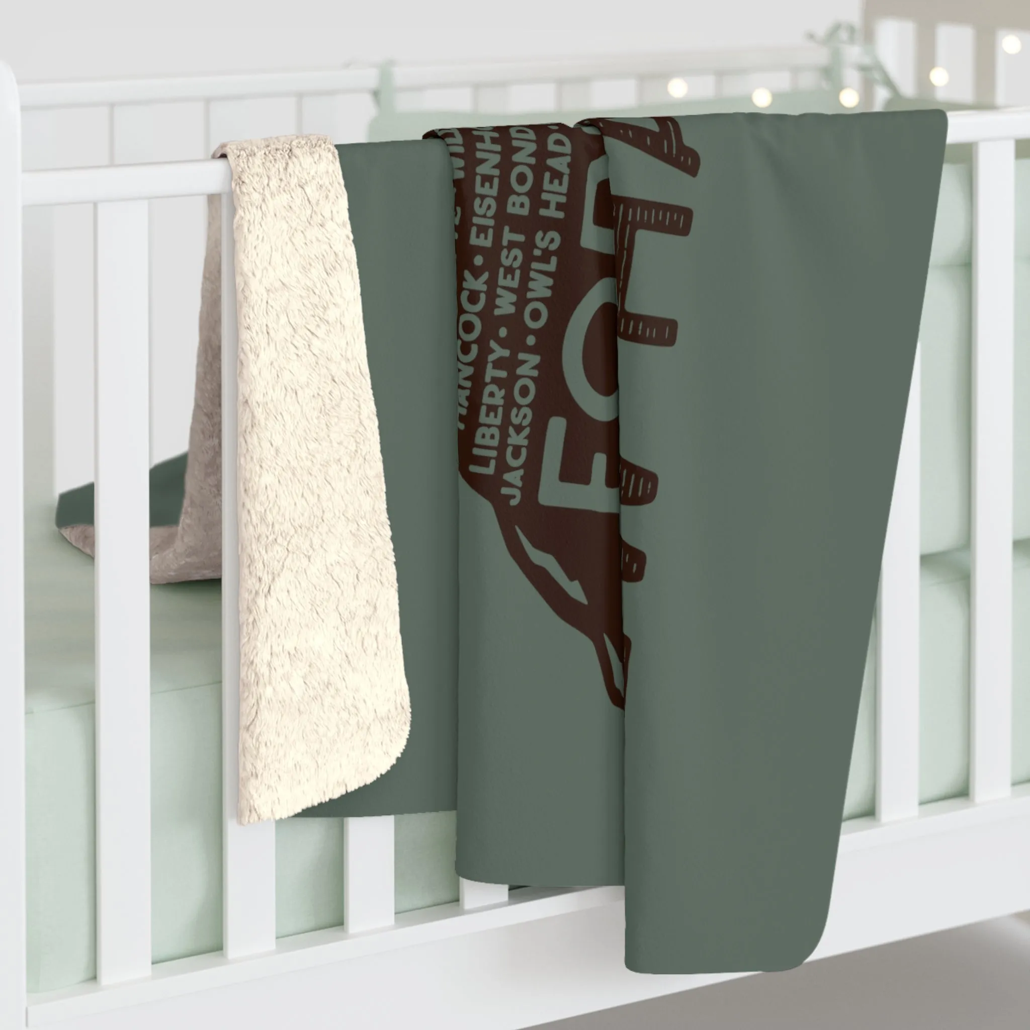 Forty-Eight 4,000 Footers New Hampshire Sherpa Fleece Blanket