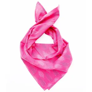 Fuchsia Pink Dot Cotton Ikat Woven Bandana