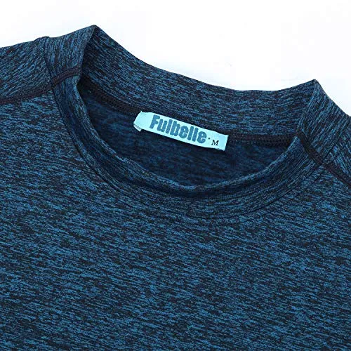 Fulbelle Womens Running Clothes, Women's Fall Long Sleeve Casual Tops Yoga Running Athletic Gym Workout Clothes Comfortable Cozy Outdoor T-Shirt Stretchy Quick Dry Clothing Dark Blue M