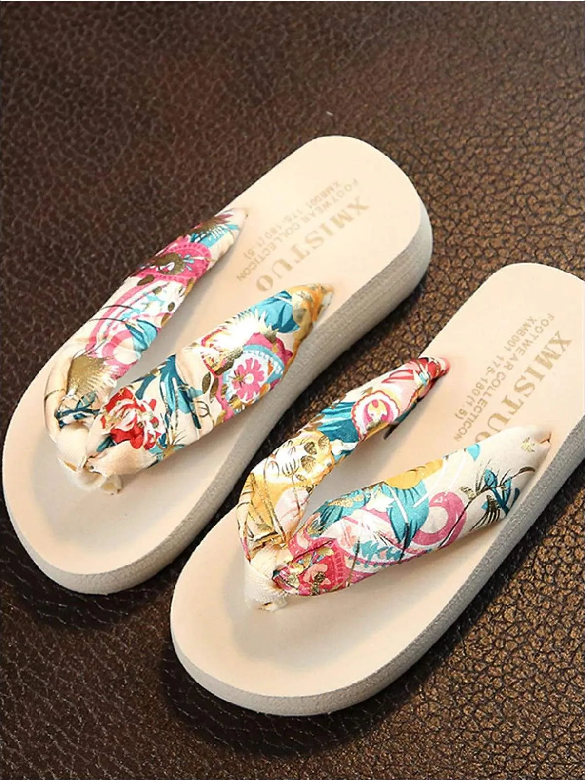 Girls Tropical Themed Sandals By Liv and Mia