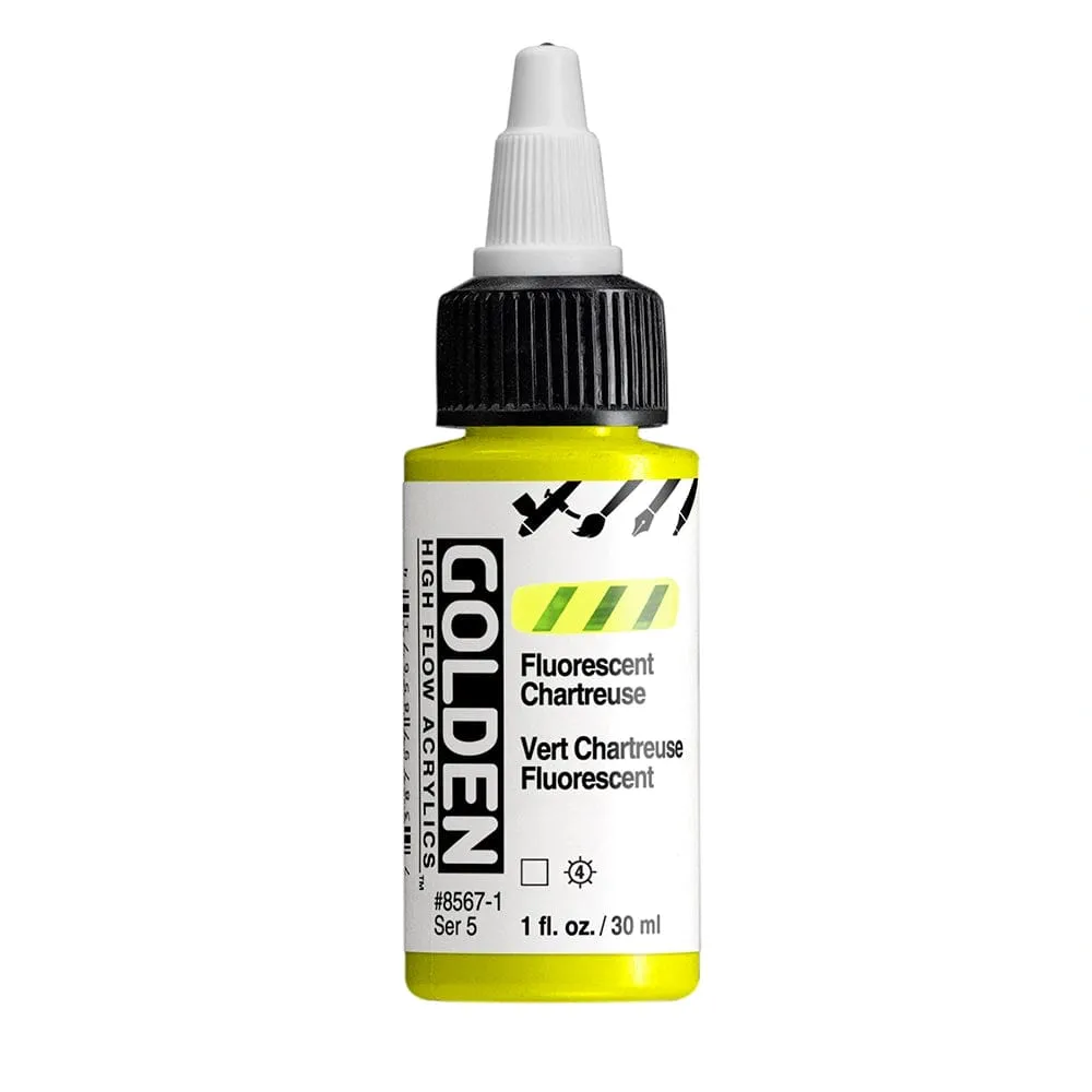 Golden High Flow Acrylics 30ml - Fluorescent Chartreuse