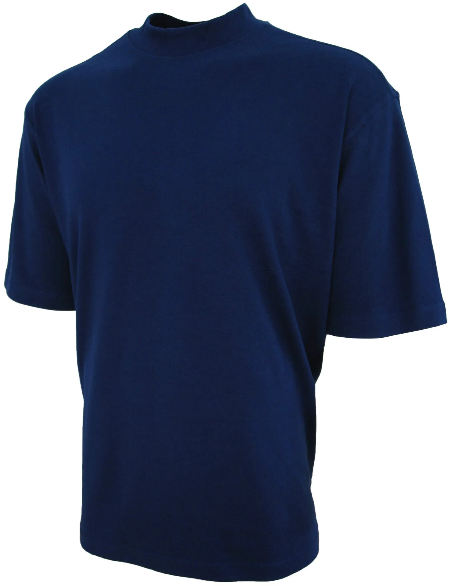 Good Life 100% Cotton Mens Heavyweight Short Sleeve Mock Turtleneck Shirt