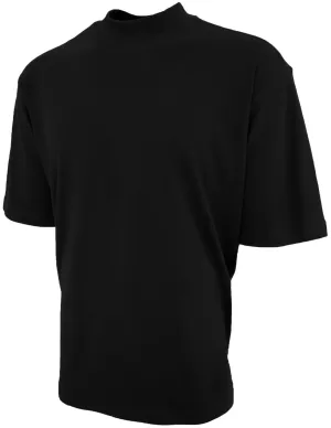 Good Life 100% Cotton Mens Heavyweight Short Sleeve Mock Turtleneck Shirt