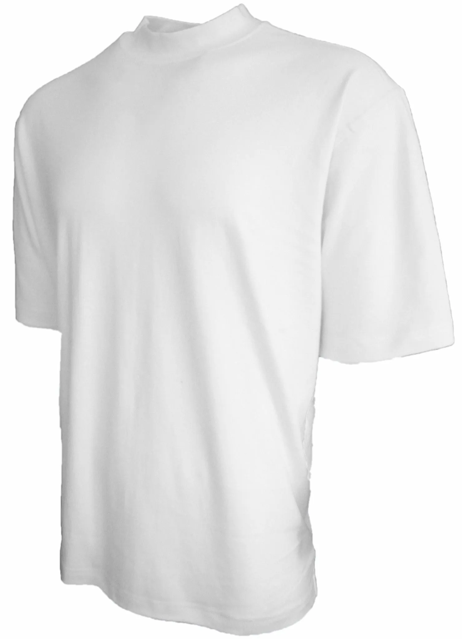 Good Life 100% Cotton Mens Heavyweight Short Sleeve Mock Turtleneck Shirt