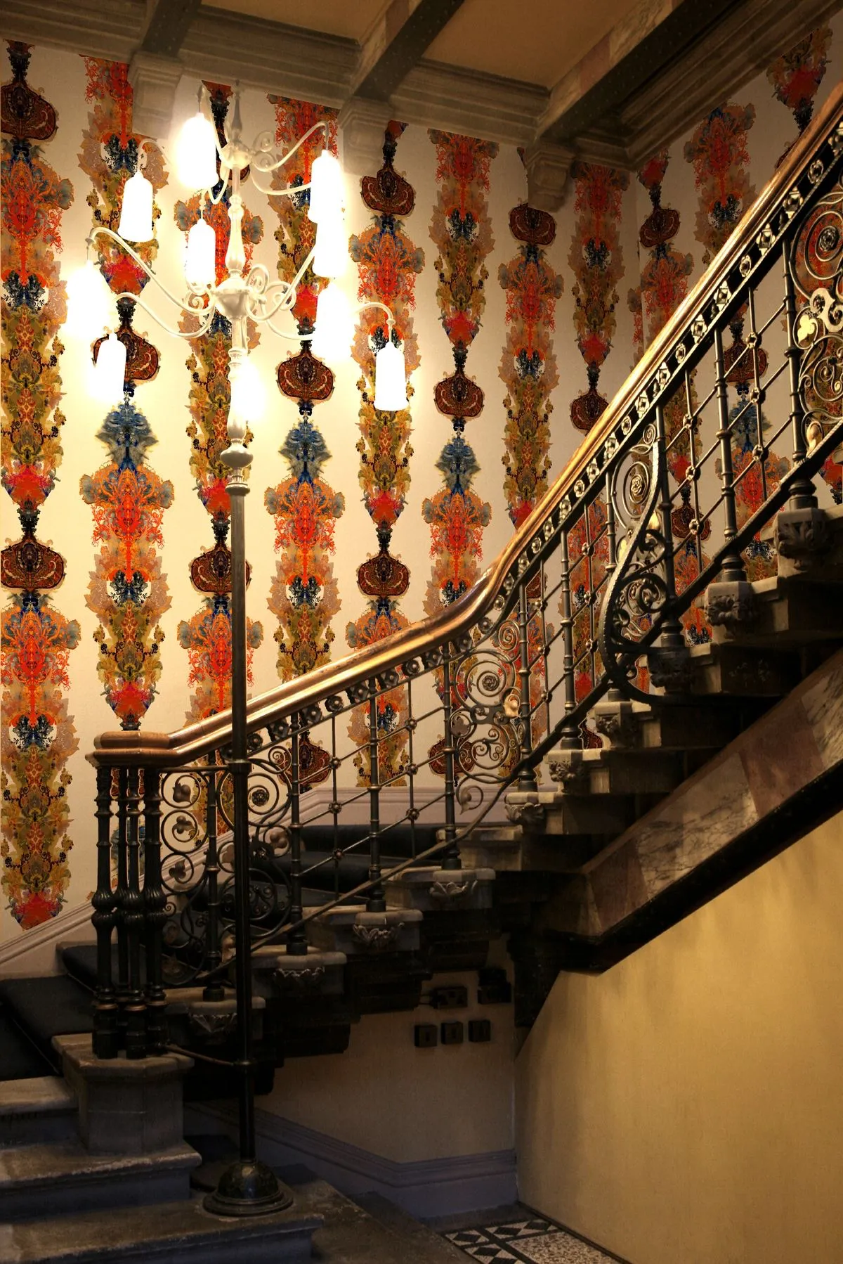 grand blotch damask wallpaper