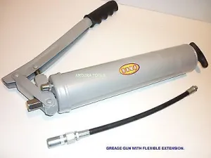 GREASE GUN -500 cc -WITH FLEXIBLE NOZZLE & GREASE NIPPLE -NEW.