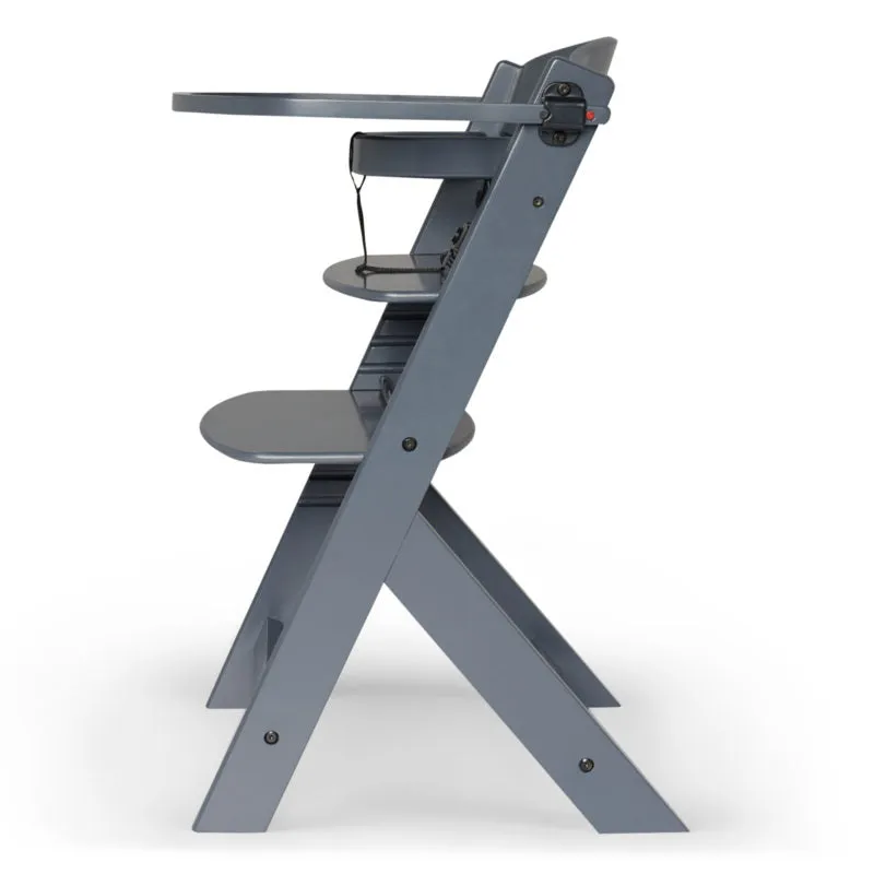 Grow-with-Me Modern Eco-Wooden Highchair & Tray | Height Adjustable | Desk Chair | Slate Grey | 6m - 10 years