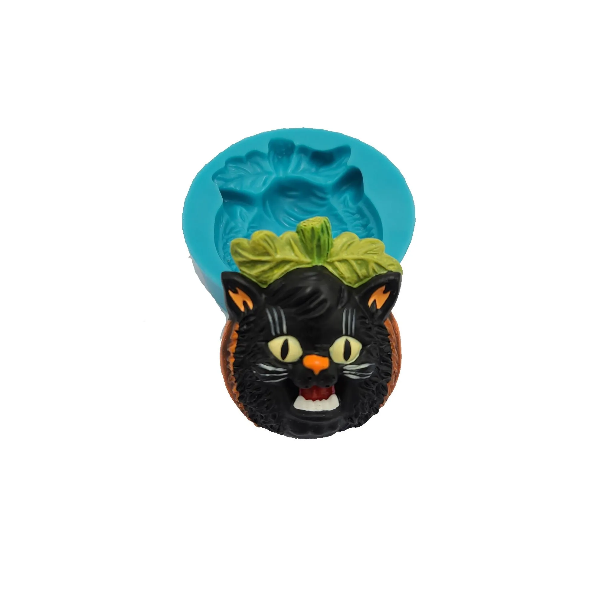 Halloween Black Cat Silicone Mold Jewelry Making Resin Polymer Clay.