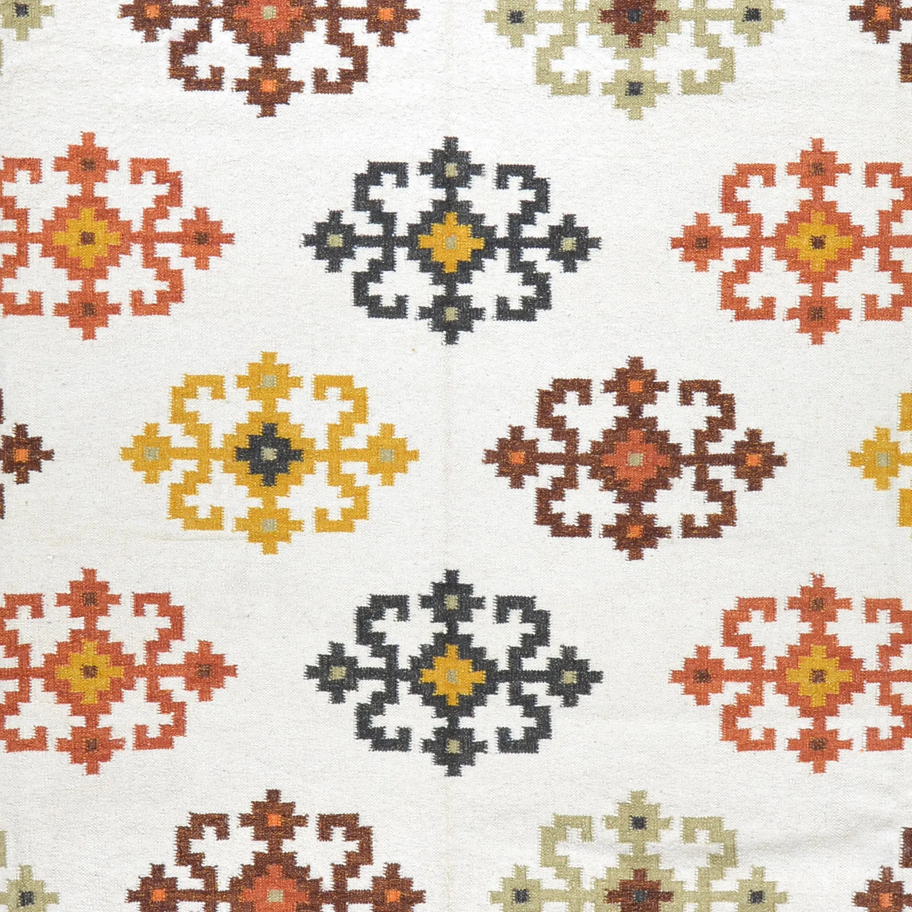 Hand-Woven Geometric Design Wool Reversible Kilim Rug (Size 9.2 X 11.11) Cwral-3465