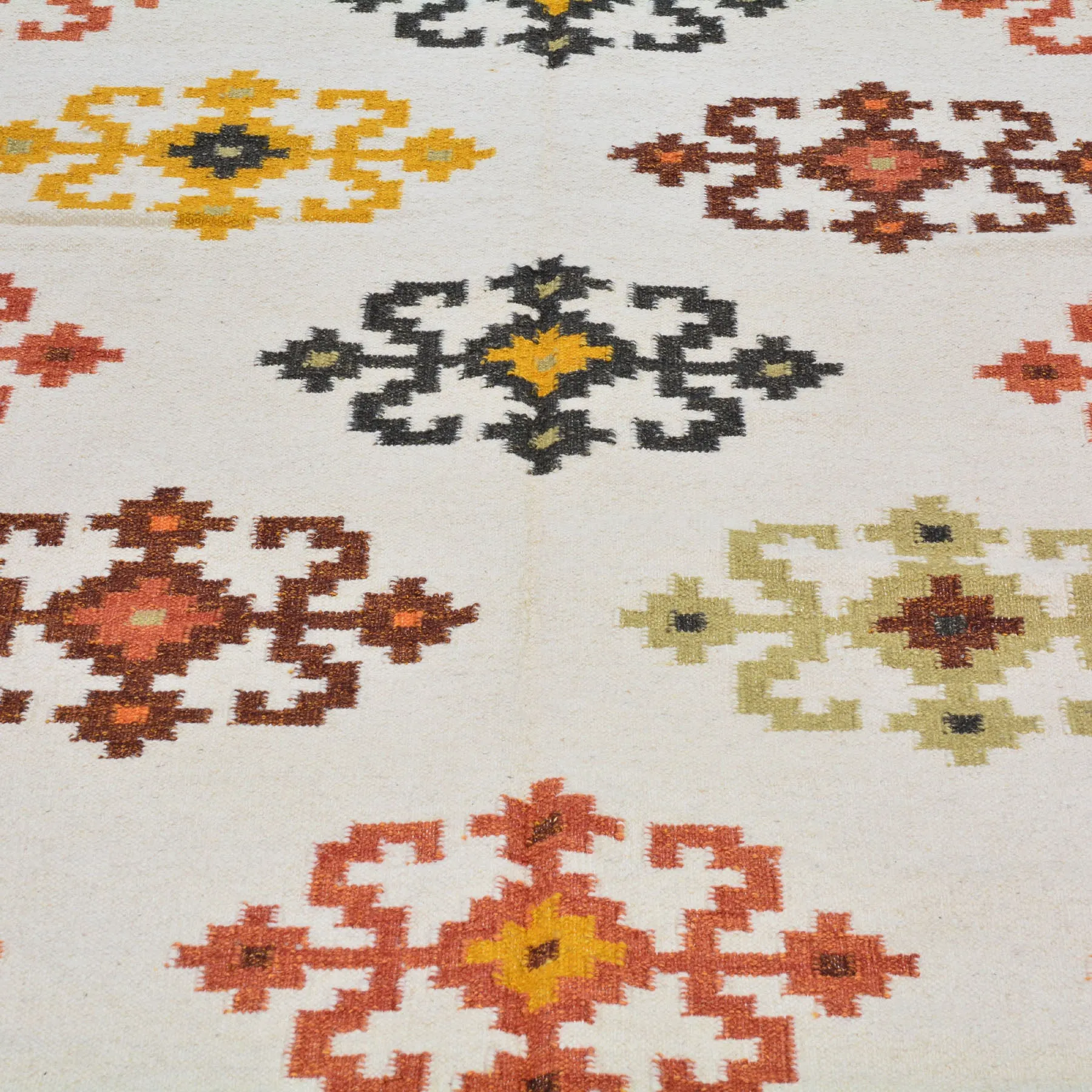 Hand-Woven Geometric Design Wool Reversible Kilim Rug (Size 9.2 X 11.11) Cwral-3465